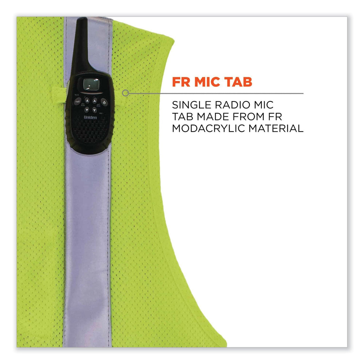 ergodyne® GloWear 8260FRHL Class 2 FR Safety Hook and Loop Vest, Modacrylic/Kevlar, Small/Medium, Lime
