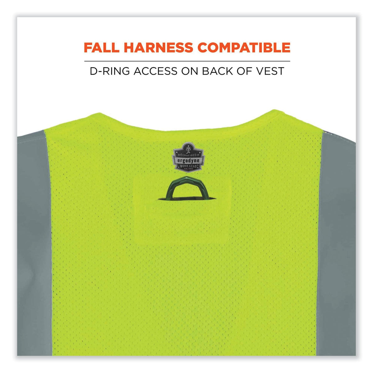 ergodyne® GloWear 8260FRHL Class 2 FR Safety Hook and Loop Vest, Modacrylic/Kevlar, Large/X-Large, Lime