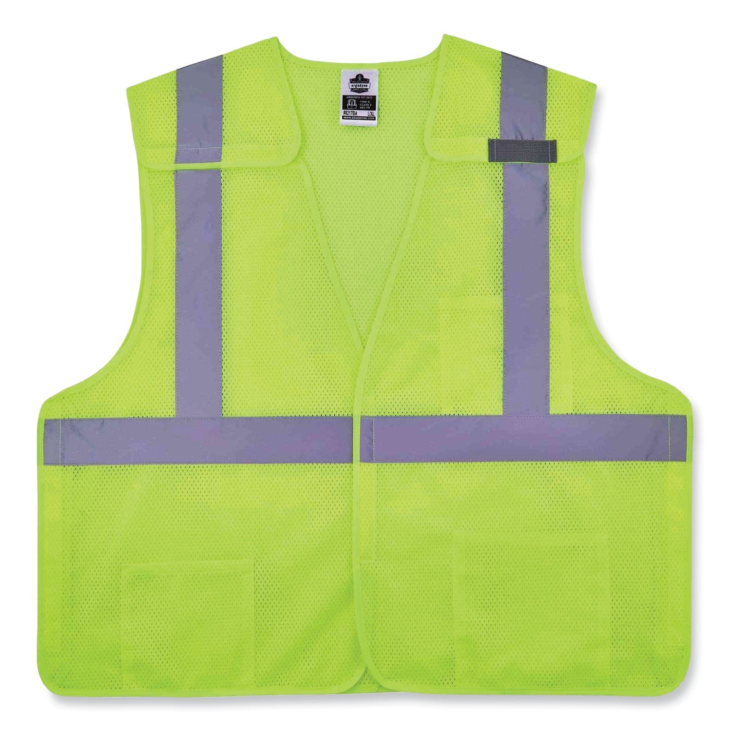 ergodyne® GloWear 8217BA Class 2 Breakaway Mesh Vest, Polyester, Small/Medium, Lime