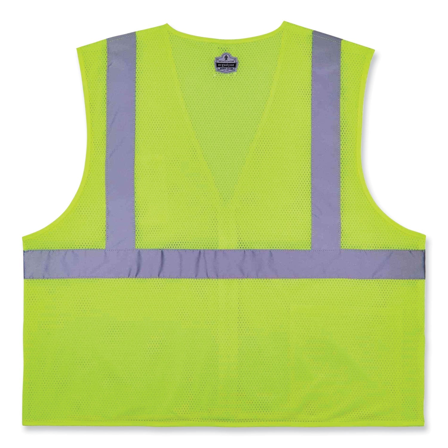 ergodyne® GloWear 8256Z Class 2 Self-Extinguishing Zipper Vest, Polyester, Large/X-Large, Lime