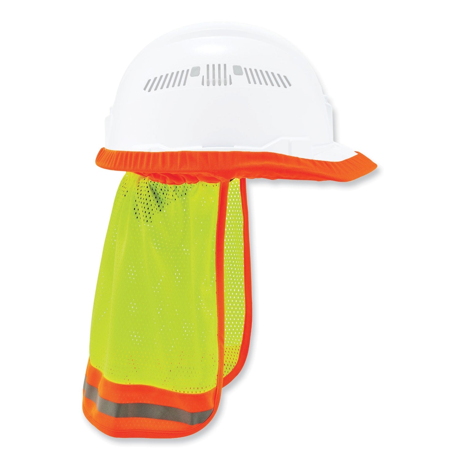 ergodyne® GloWear 8005 Hi-Vis Hard Hat Neck Shade, 20 x 12.5, Lime