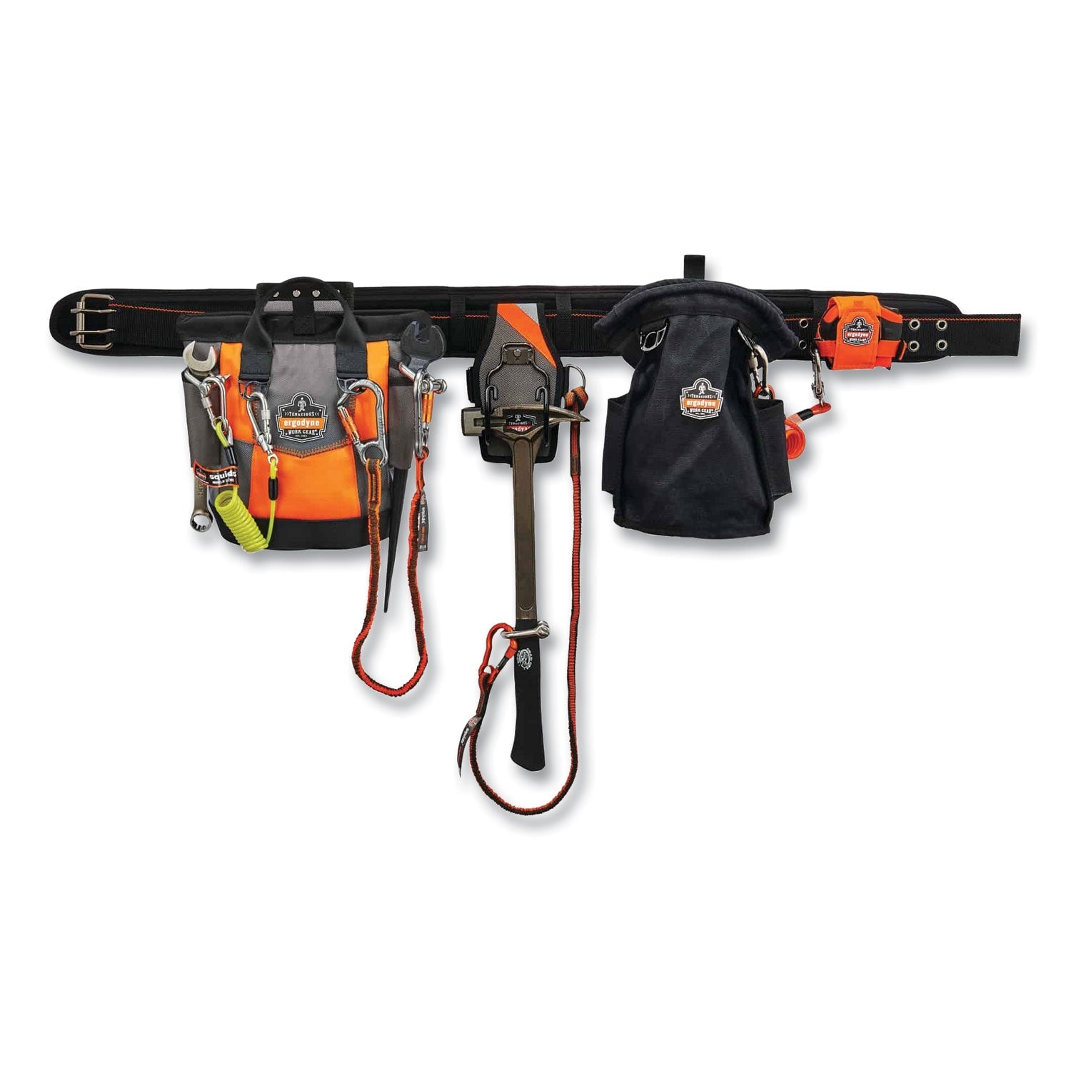 ergodyne® Arsenal 5527 Premium Topped Tool Pouch with Hinged Closure, 6 x 10 x 11.5, Polyester, Orange - Bloom Skins