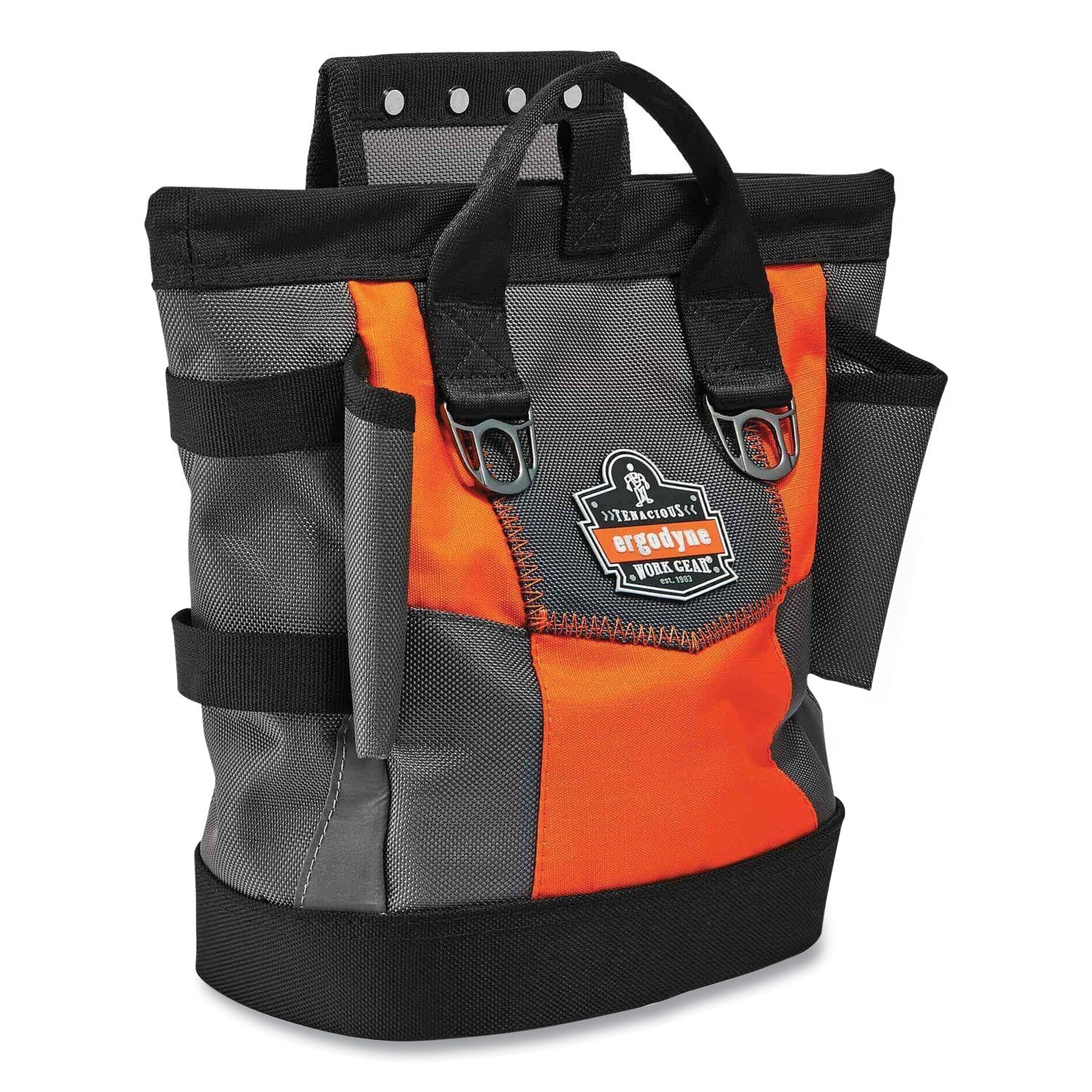 ergodyne® Arsenal 5527 Premium Topped Tool Pouch with Hinged Closure, 6 x 10 x 11.5, Polyester, Orange - Bloom Skins