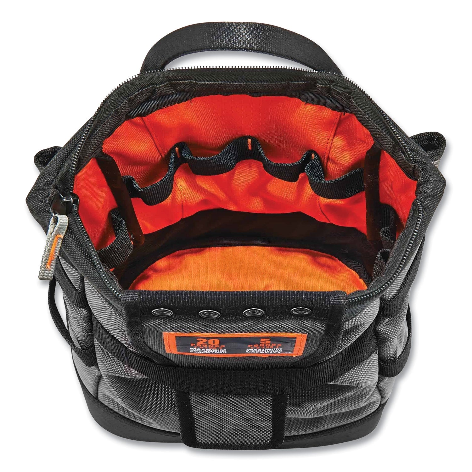 ergodyne® Arsenal 5517 Premium Topped Tool Pouch with Zipper, 6 x 10 x 11.5, Polyester, Black - Bloom Skins