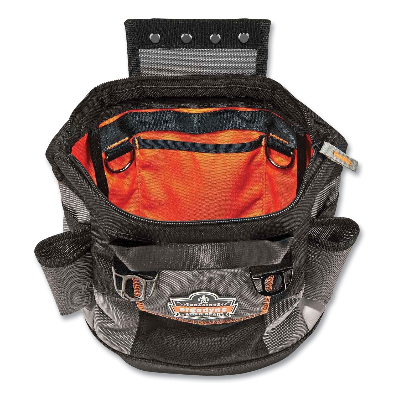 ergodyne® Arsenal 5517 Premium Topped Tool Pouch with Zipper, 6 x 10 x 11.5, Polyester, Black - Bloom Skins