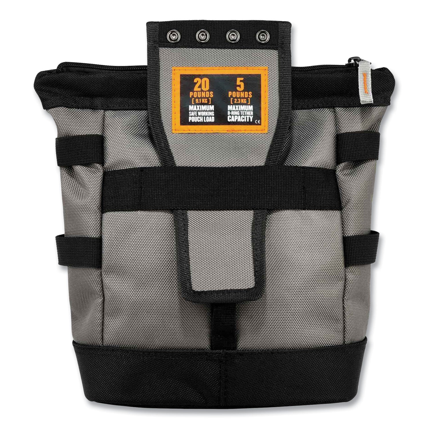 ergodyne® Arsenal 5517 Premium Topped Tool Pouch with Zipper, 6 x 10 x 11.5, Polyester, Black - Bloom Skins