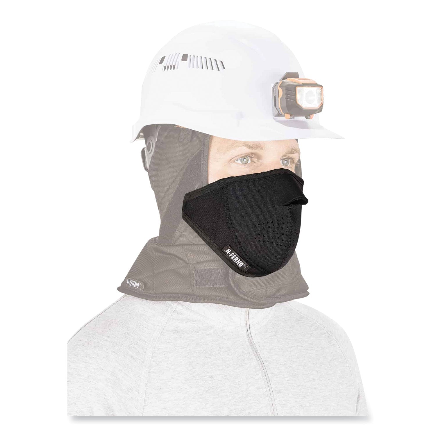 ergodyne® N-Ferno 6874 2-Layer Thermal Mouthpiece, Neoprene/Fleece, One Size Fits Most, Black