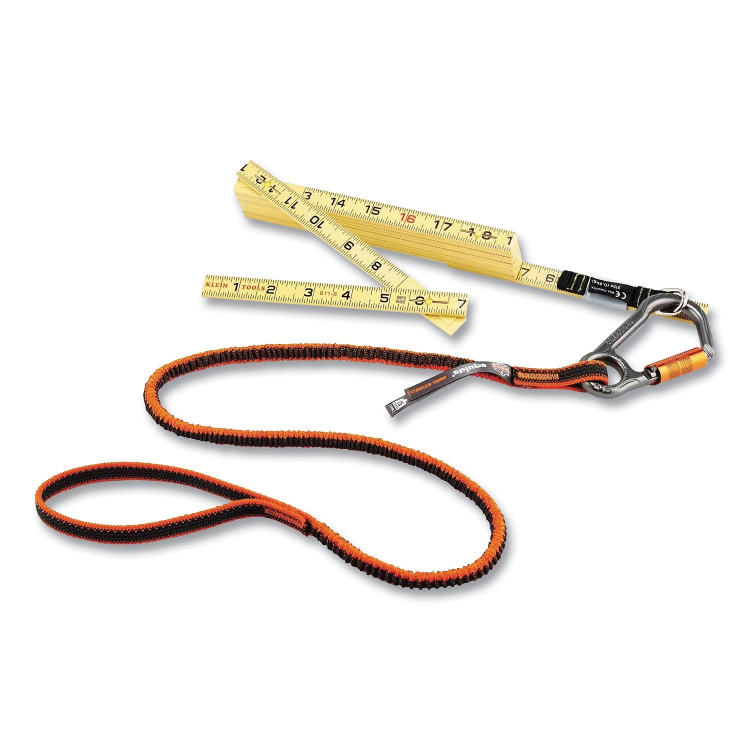 ergodyne® Squids 3186 Iron + Steel Worker Tool Tethering Kit, Assorted Max Working Capacities, Lengths and Colors