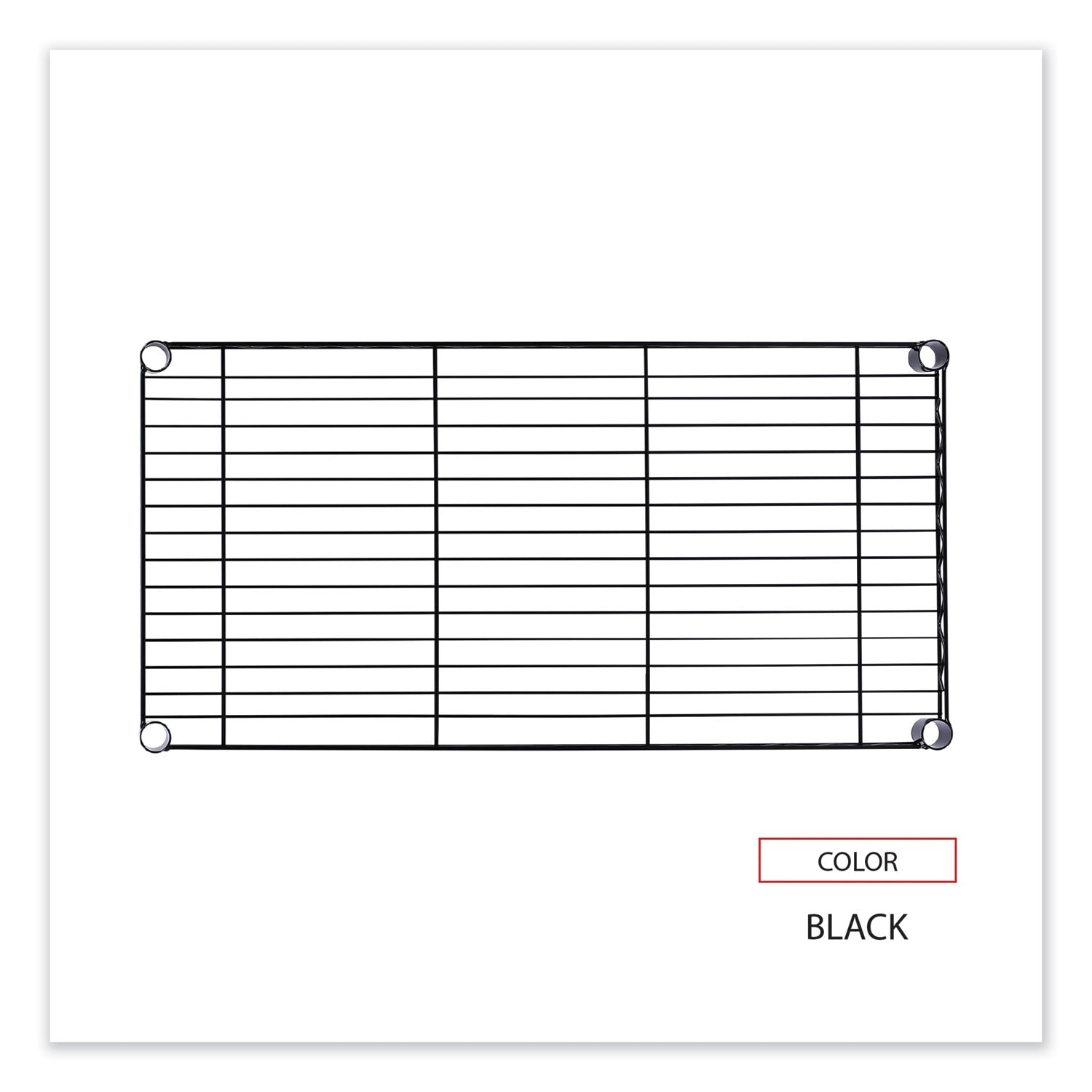 Alera® Industrial Wire Shelving Extra Wire Shelves, 36w X 18d, Black, 2 Shelves/carton