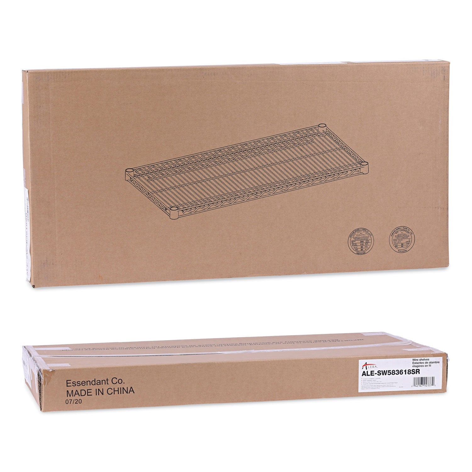 Alera® Industrial Wire Shelving Extra Wire Shelves, 36w X 18d, Silver, 2 Shelves/carton