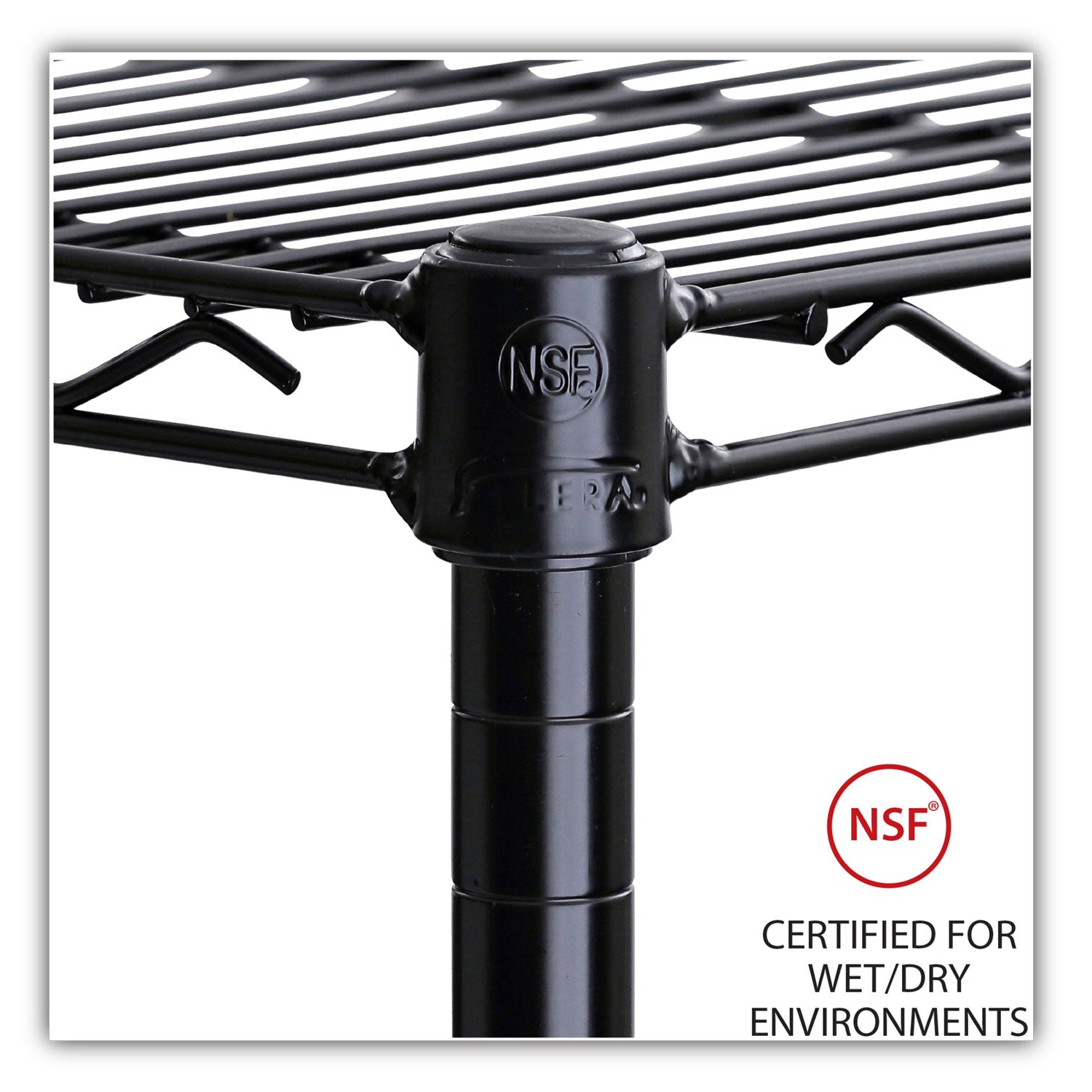 Alera® Industrial Wire Shelving Extra Wire Shelves, 36w X 24d, Black, 2 Shelves/carton