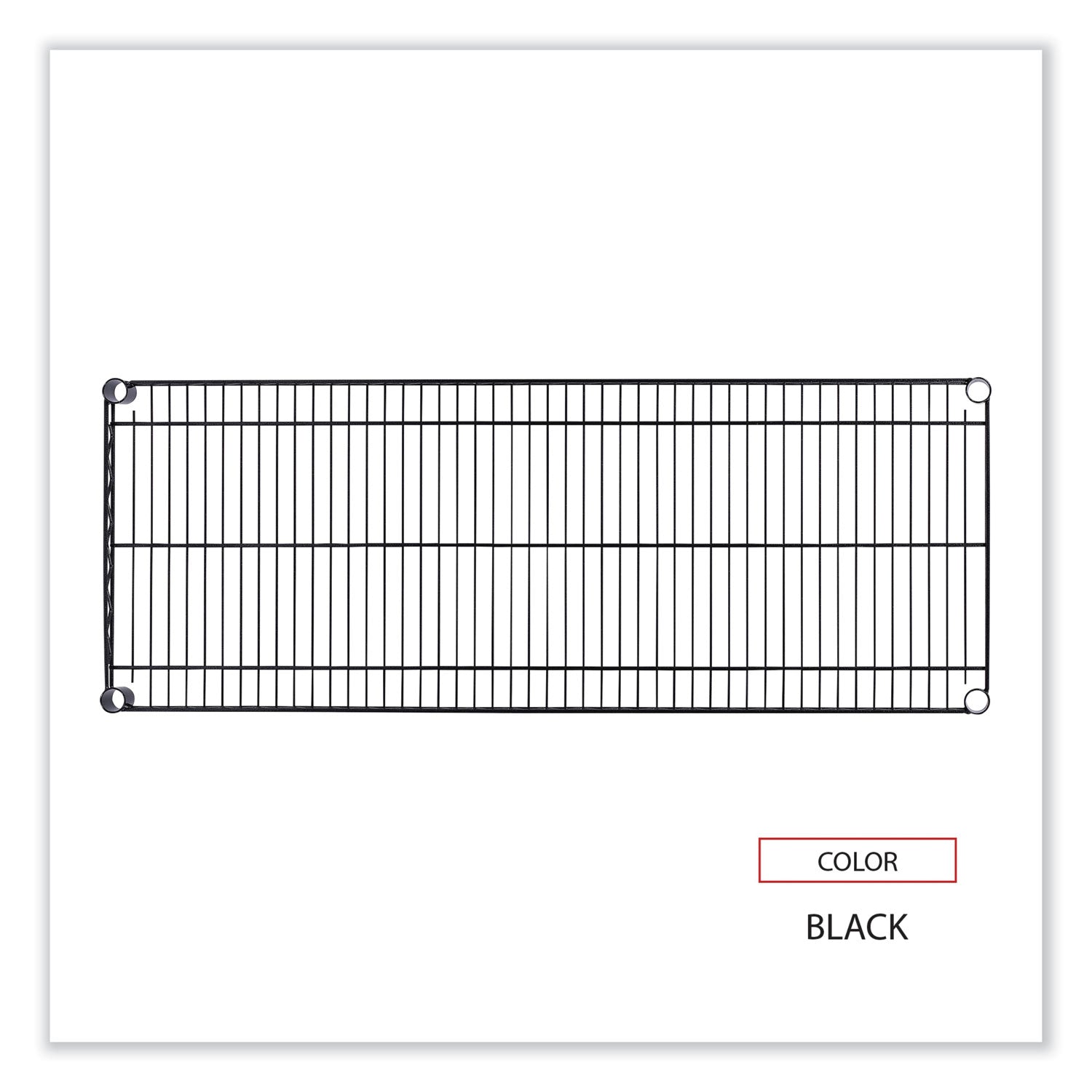 Alera® Industrial Wire Shelving Extra Wire Shelves, 48w X 18d, Black, 2 Shelves/carton