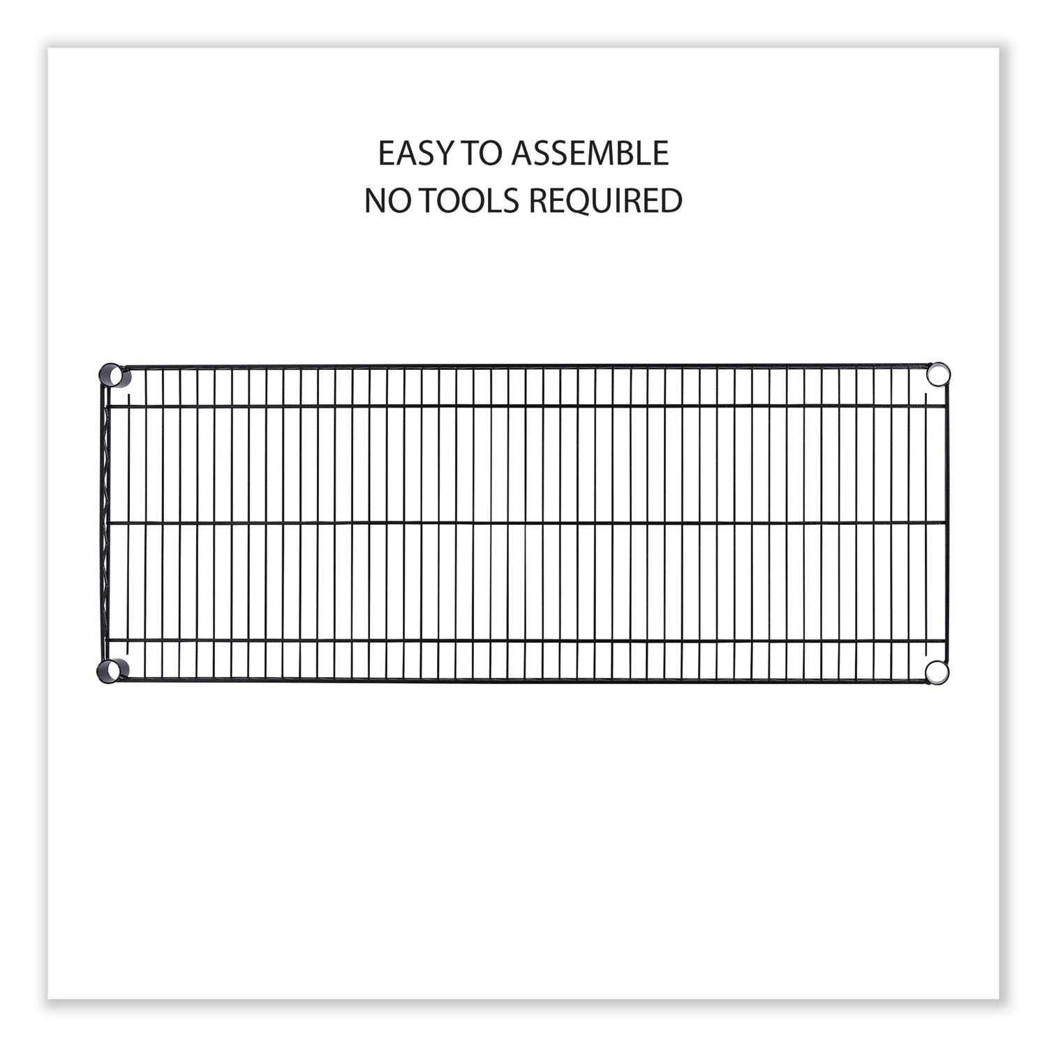 Alera® 5-Shelf Wire Shelving Kit With Casters And Shelf Liners, 48w X 18d X 72h, Black Anthracite