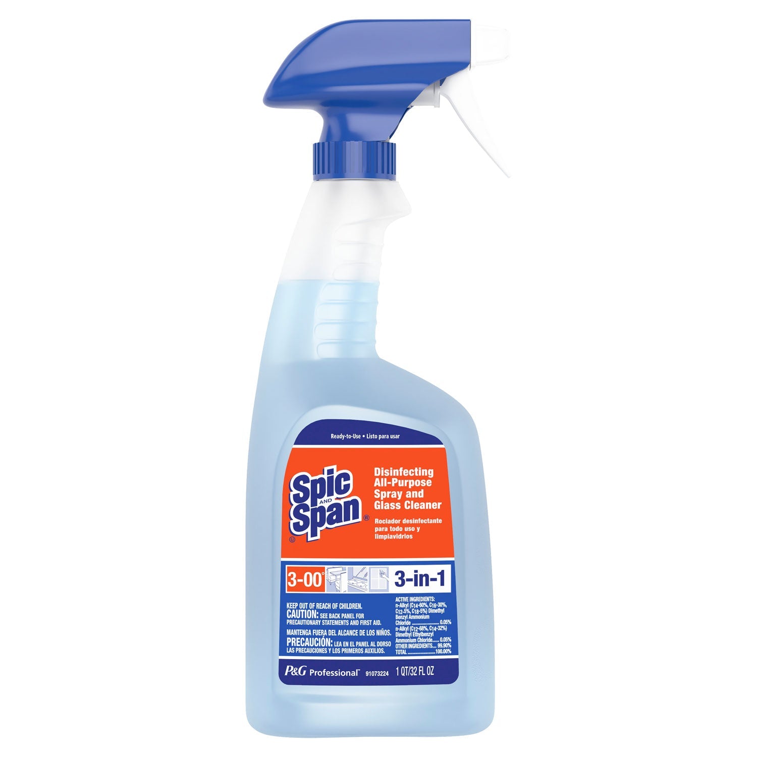 Spic and Span® Disinfecting All-Purpose Spray And Glass Cleaner, Fresh Scent, 32 Oz Spray Bottle, 8/carton