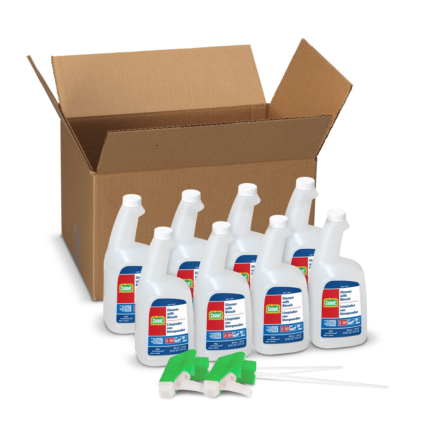Comet® Cleaner With Bleach, 32 Oz Spray Bottle, 8/carton