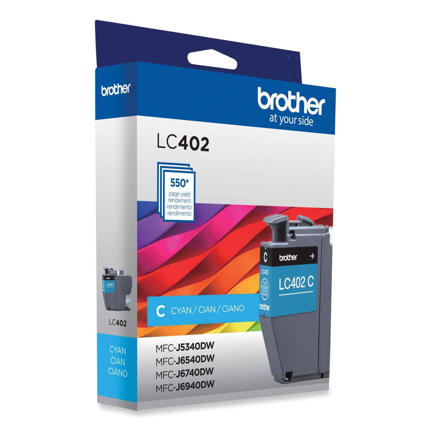 Brother LC402CS Ink, 550 Page-Yield, Cyan - Bloom Skins
