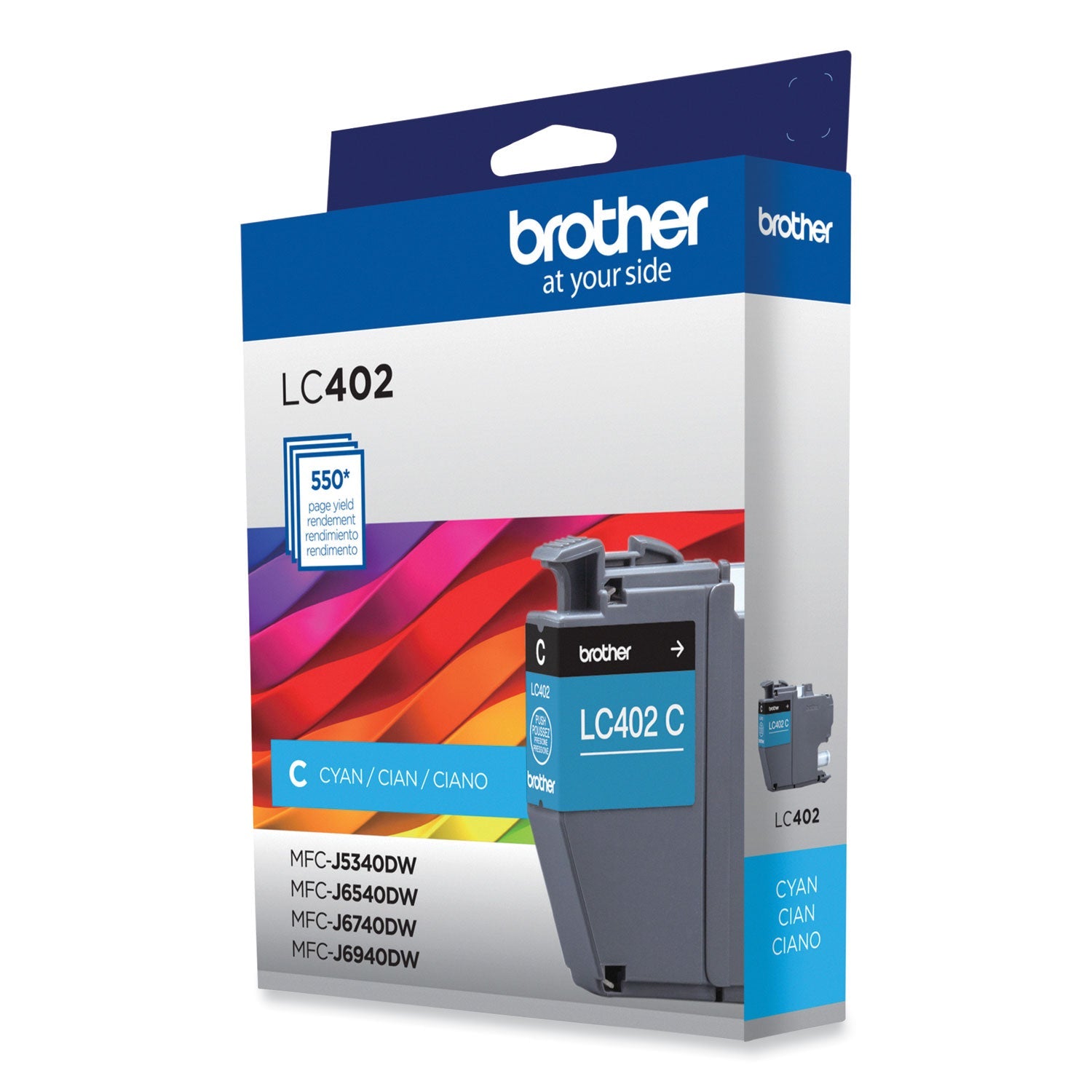Brother LC402CS Ink, 550 Page-Yield, Cyan - Bloom Skins