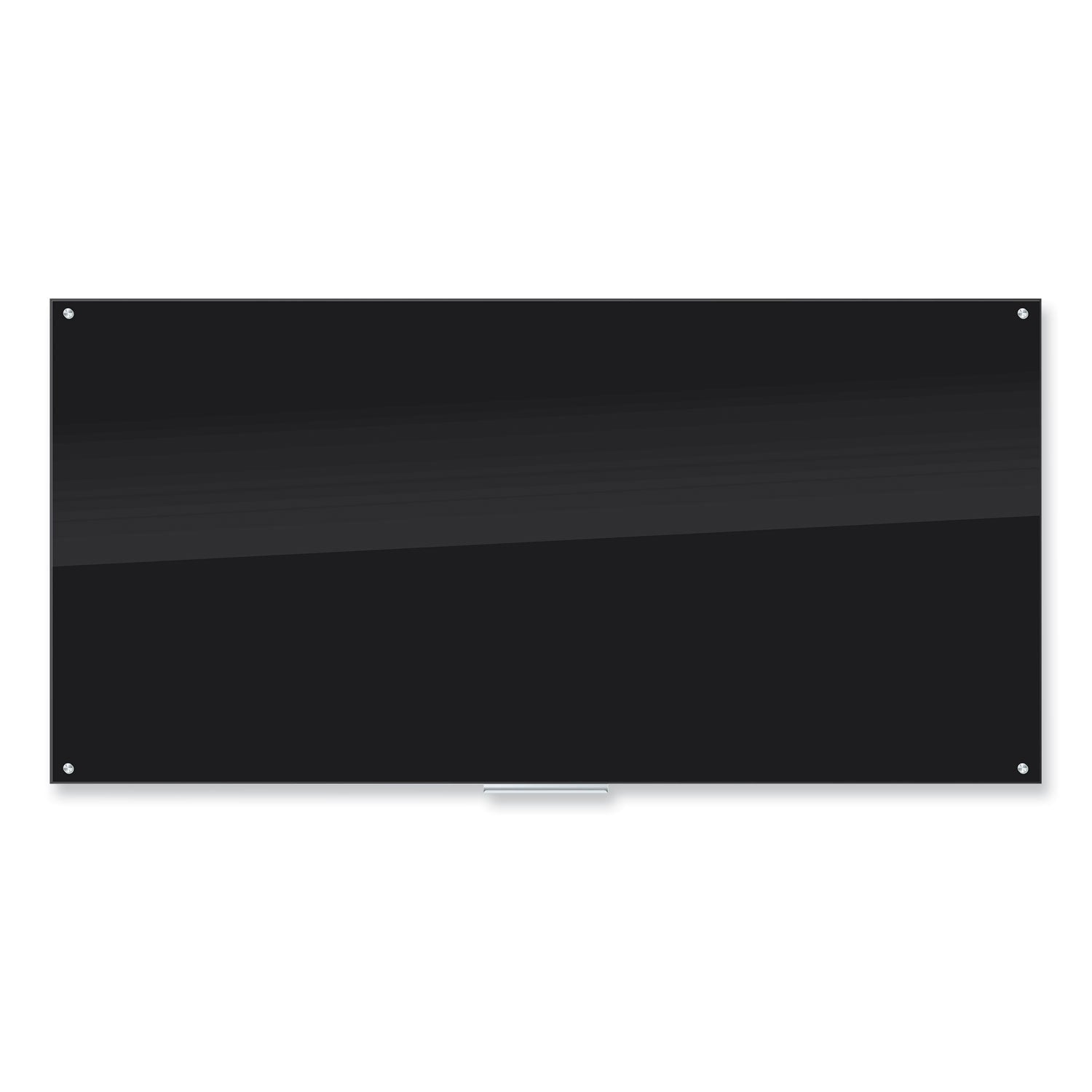 U Brands Black Glass Dry Erase Board | 96x48