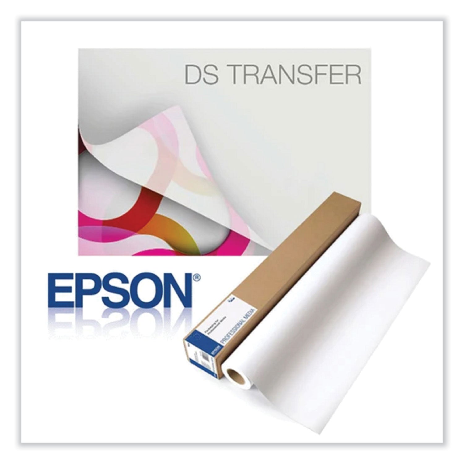 Epson® DS Transfer Production Paper Roll, 4.5 mil, 64" x 350 ft, Matte White - Bloom Skins