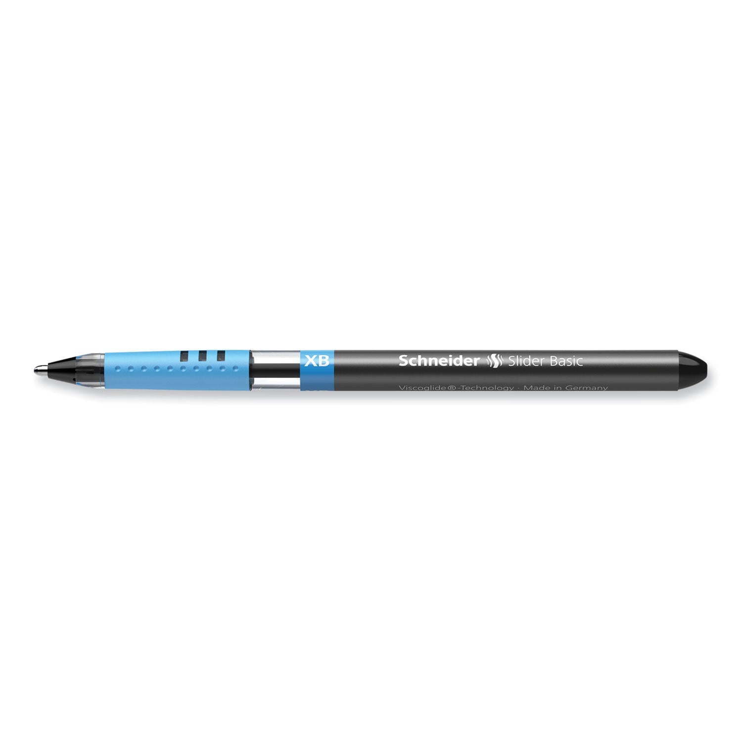 Schneider® Slider Basic Ballpoint Pen, Stick, Extra-Bold 1.4 mm, Black Ink, Black Barrel, 10/Box