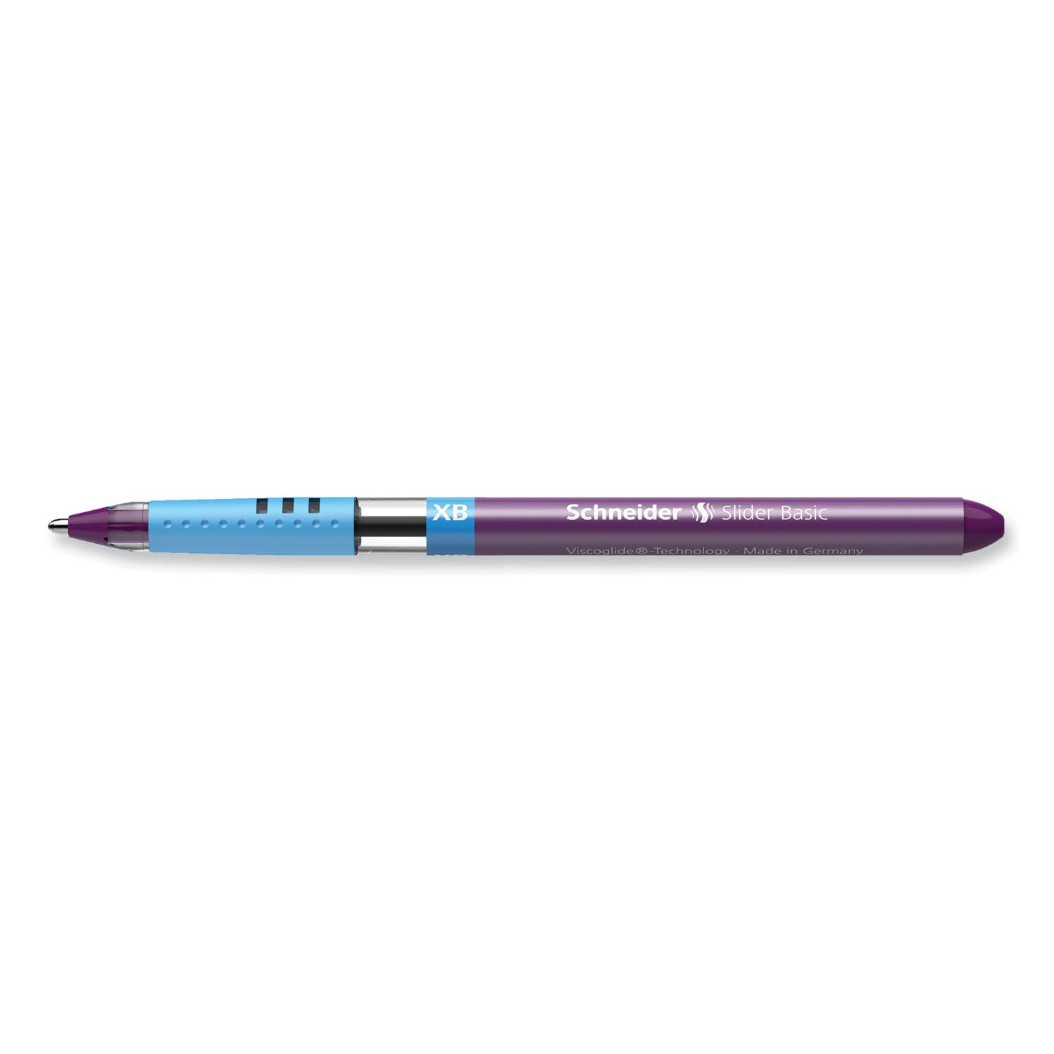 Schneider® Slider Basic Ballpoint Pen, Stick, Extra-Bold 1.4 mm, Violet Ink, Violet Barrel, 10/Box