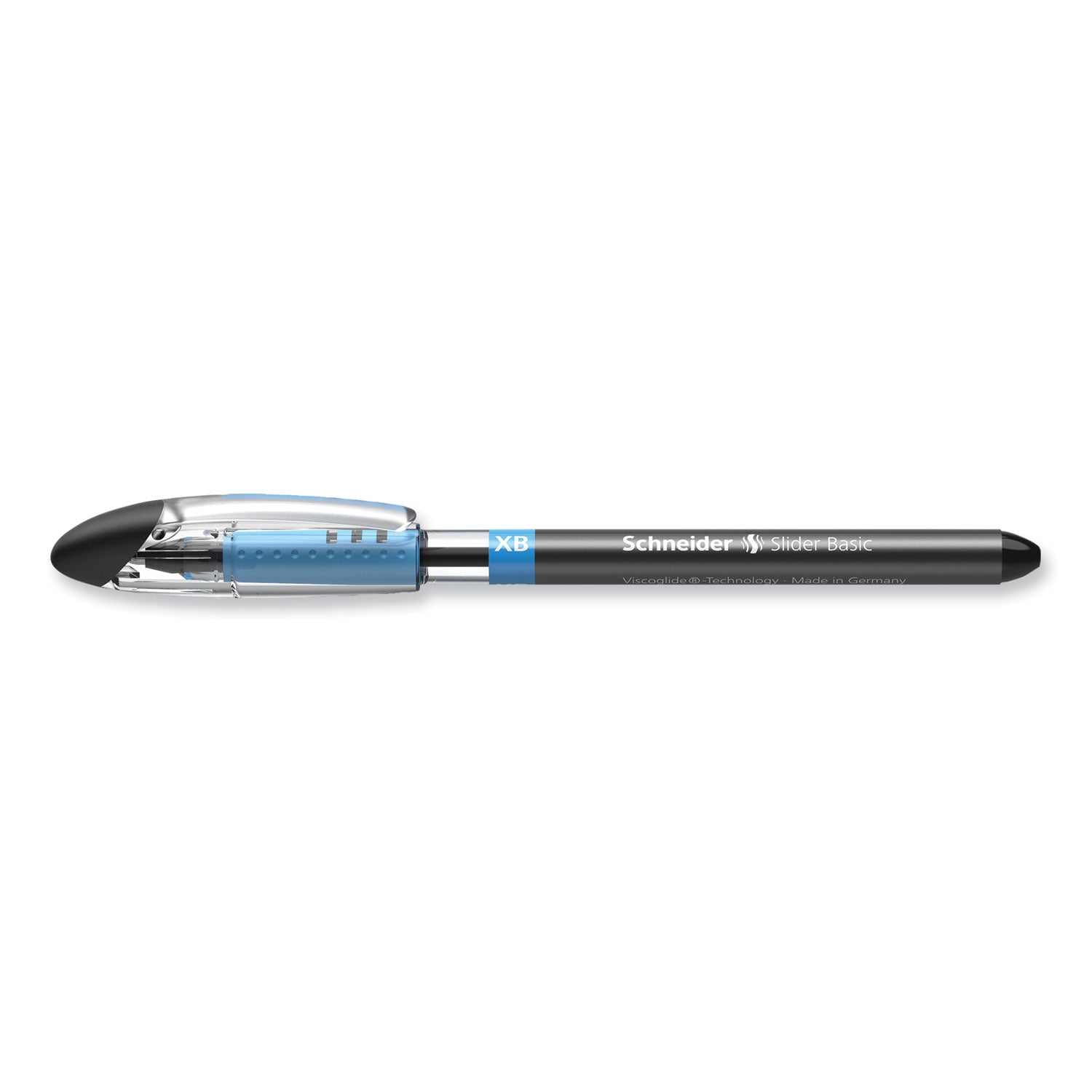 Schneider® Slider Basic Ballpoint Pen, Stick, Extra-Bold 1.4 mm, Black Ink, Black Barrel, 10/Box