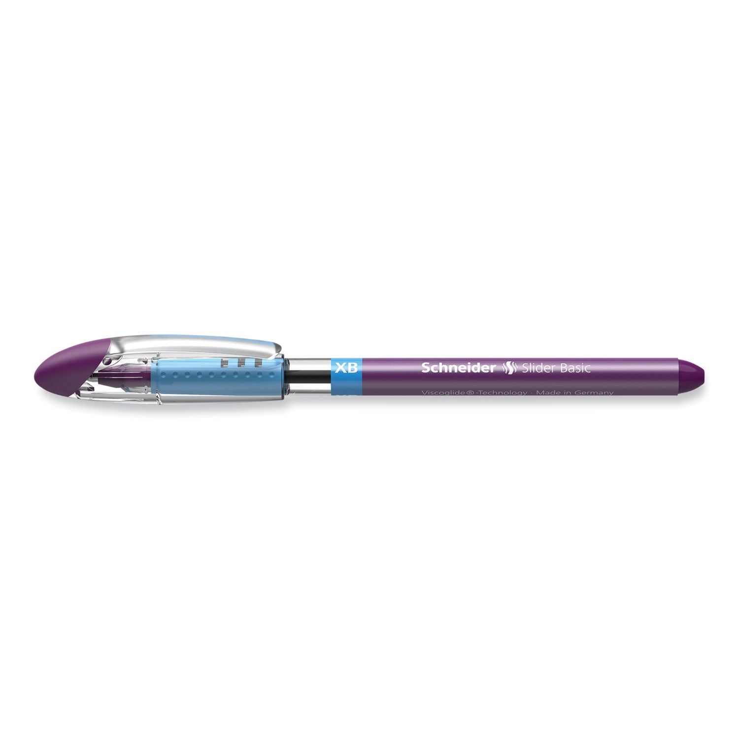 Schneider® Slider Basic Ballpoint Pen, Stick, Extra-Bold 1.4 mm, Violet Ink, Violet Barrel, 10/Box
