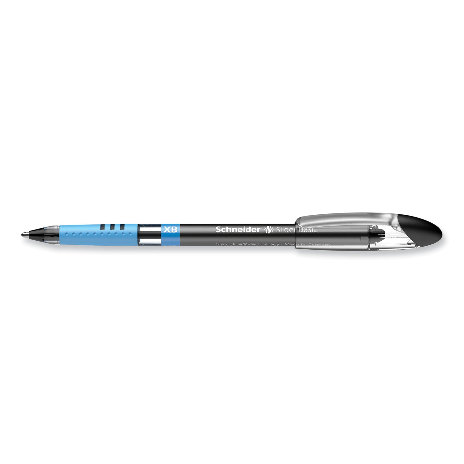 Schneider® Slider Basic Ballpoint Pen, Stick, Extra-Bold 1.4 mm, Black Ink, Black Barrel, 10/Box