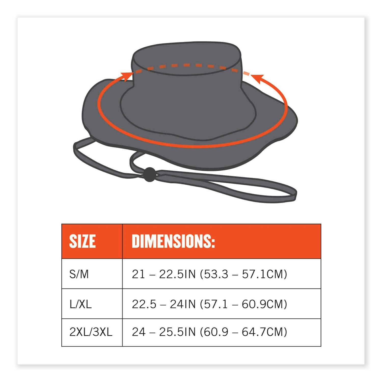 ergodyne® GloWear 8935 Hi-Vis Ranger Sun Hat, Polyester, Small/Medium, Lime