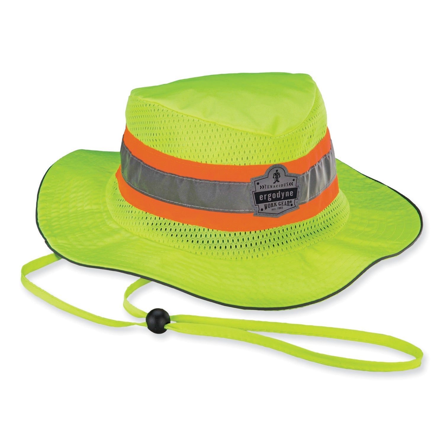 ergodyne® GloWear 8935 Hi-Vis Ranger Sun Hat, Polyester, Small/Medium, Lime