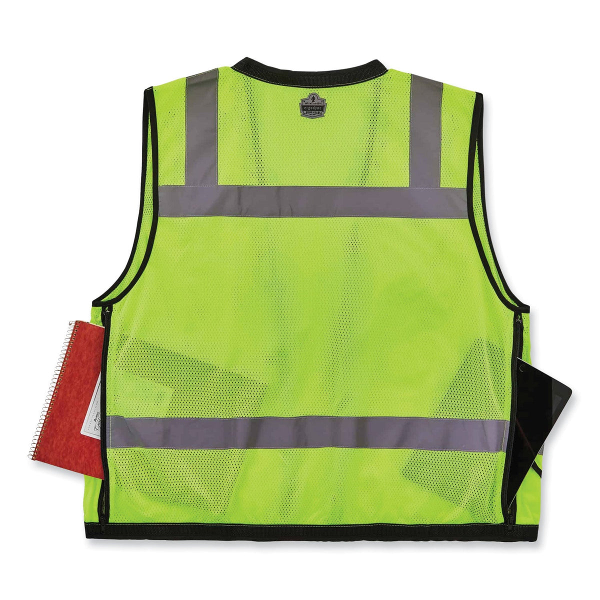 ergodyne® GloWear 8253HDZ Class 2 Heavy-Duty Mesh Surveyors Vest, Polyester, 4X-Large/5X-Large, Lime