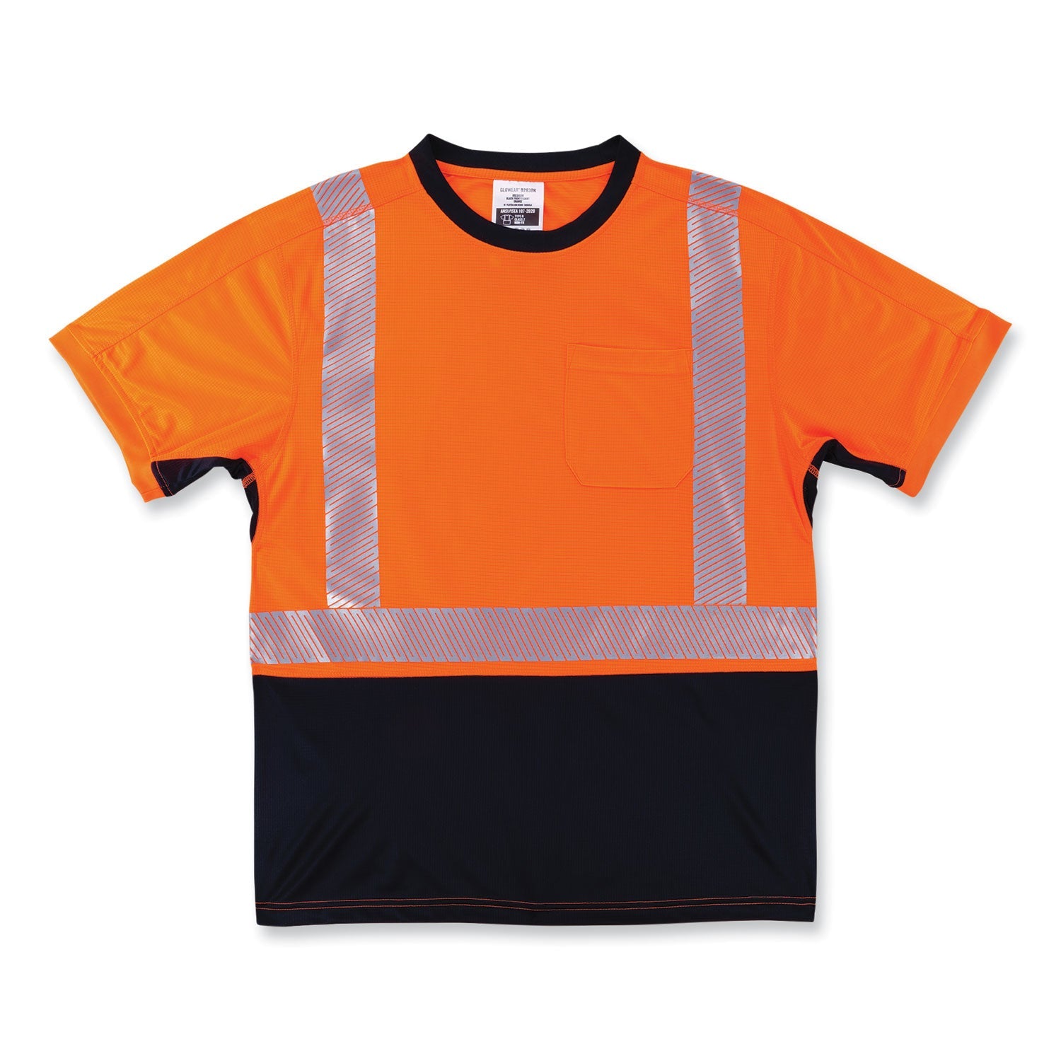 ergodyne® GloWear 8283BK Class 2 Lightweight Performance Hi-Vis T-Shirt, Polyester, 5X-Large, Orange