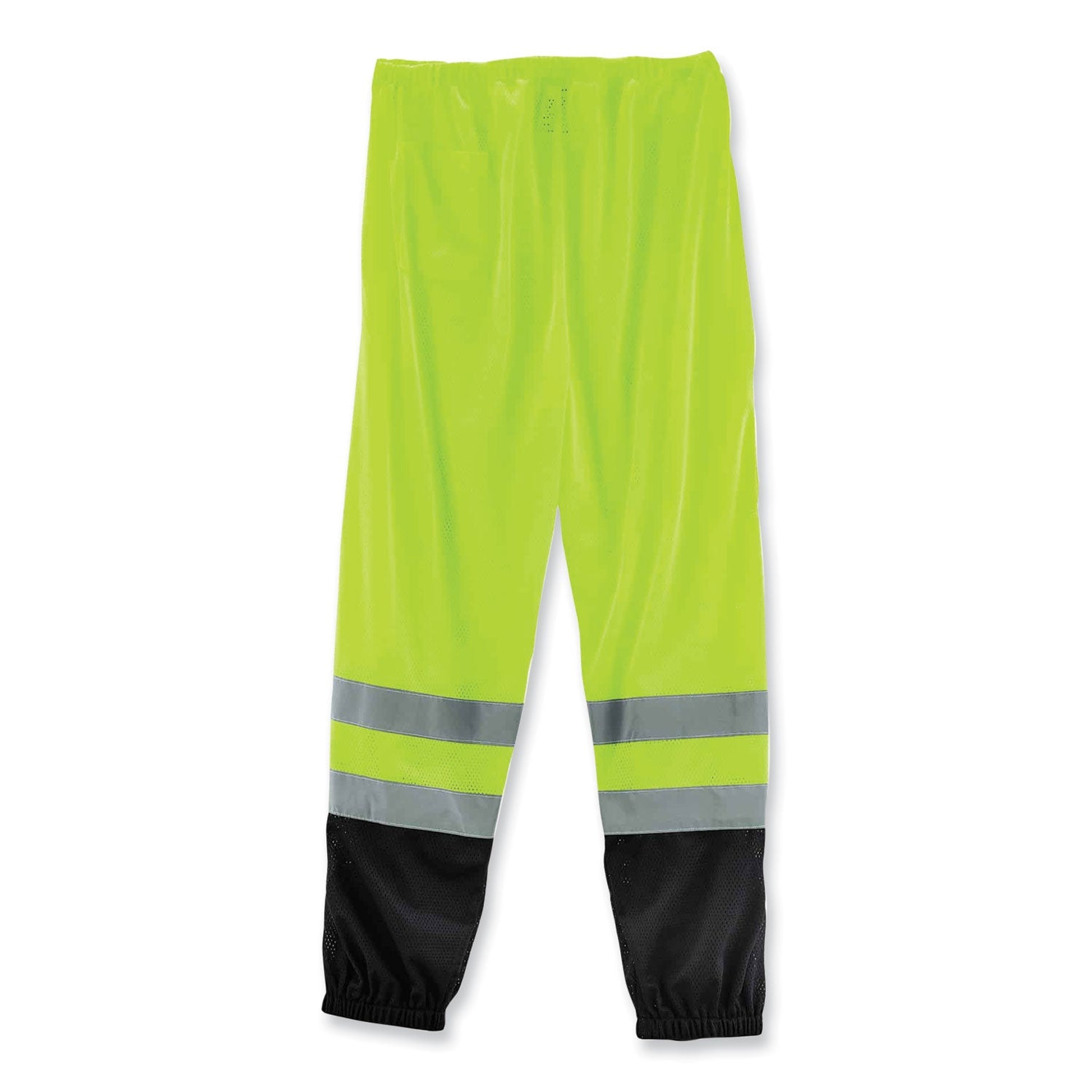 ergodyne® GloWear 8910BK Class E Hi-Vis Pants with Black Bottom, Polyester, Large/X-Large, Lime