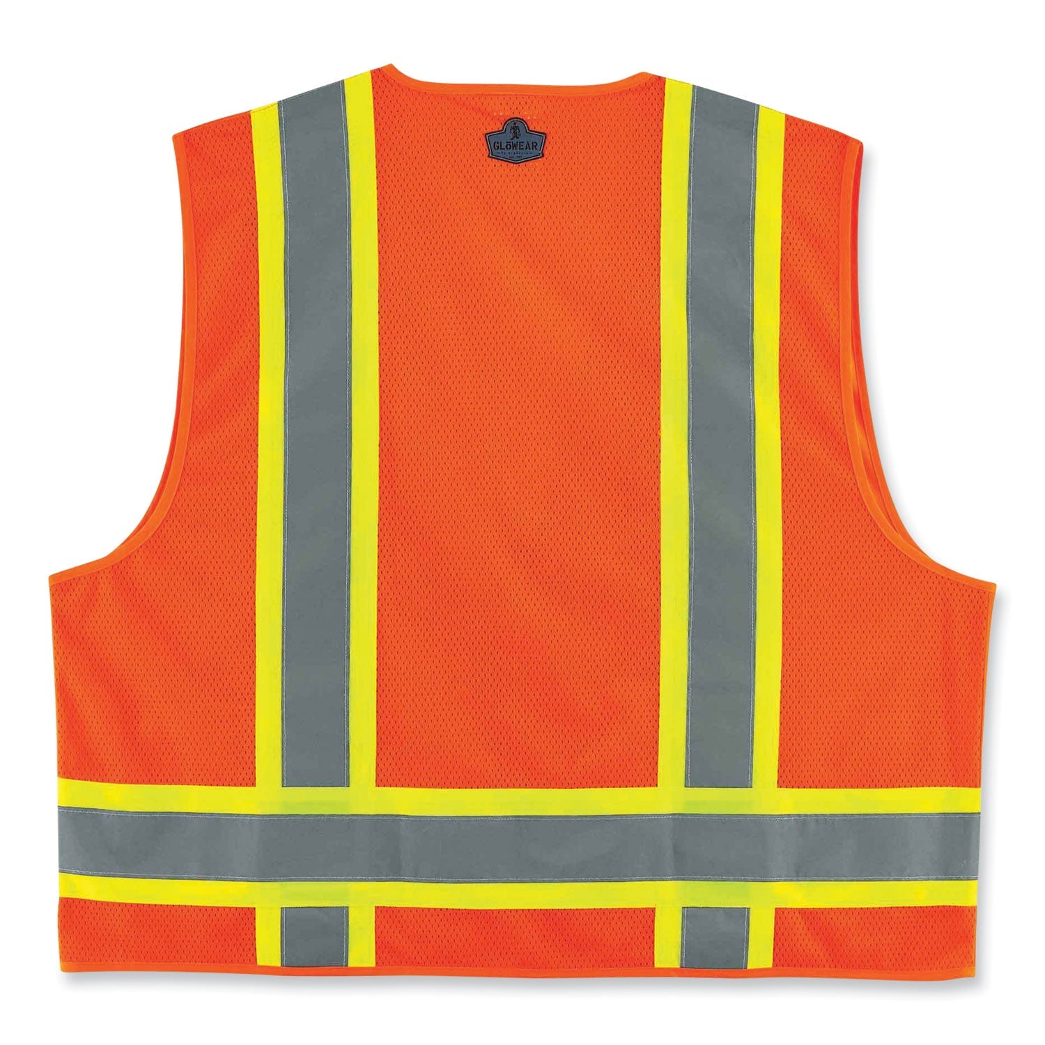 ergodyne® GloWear 8248Z Class 2 Two-Tone Surveyors Zipper Vest, Polyester, Large/X-Large, Orange