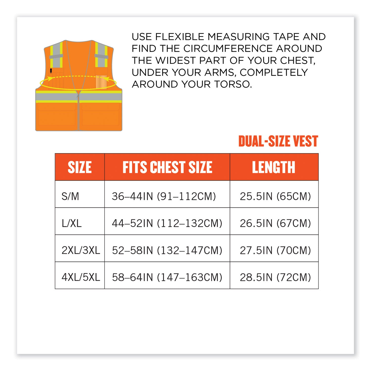 ergodyne® GloWear 8246Z Class 2 Two-Tone Mesh Reflective Binding Zipper Vest, Polyester, 2X-Large/3X-Large, Orange