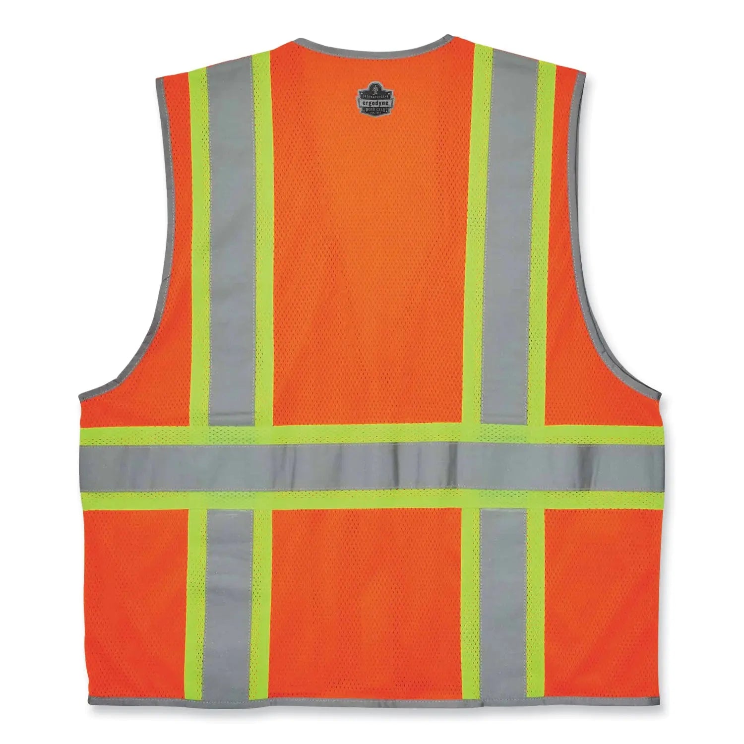 ergodyne® GloWear 8246Z Class 2 Two-Tone Mesh Reflective Binding Zipper Vest, Polyester, 4X-Large/5X-Large, Orange