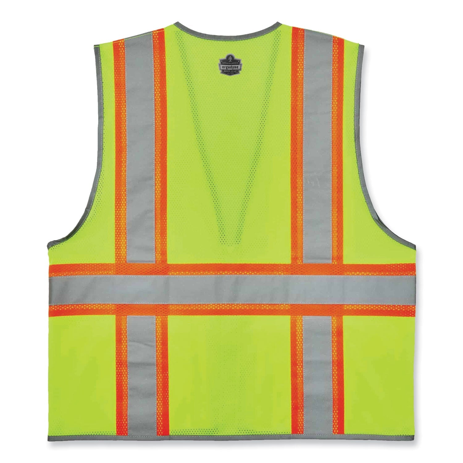 ergodyne® GloWear 8246Z Class 2 Two-Tone Mesh Reflective Binding Zipper Vest, Polyester, 2X-Large/3X-Large, Lime