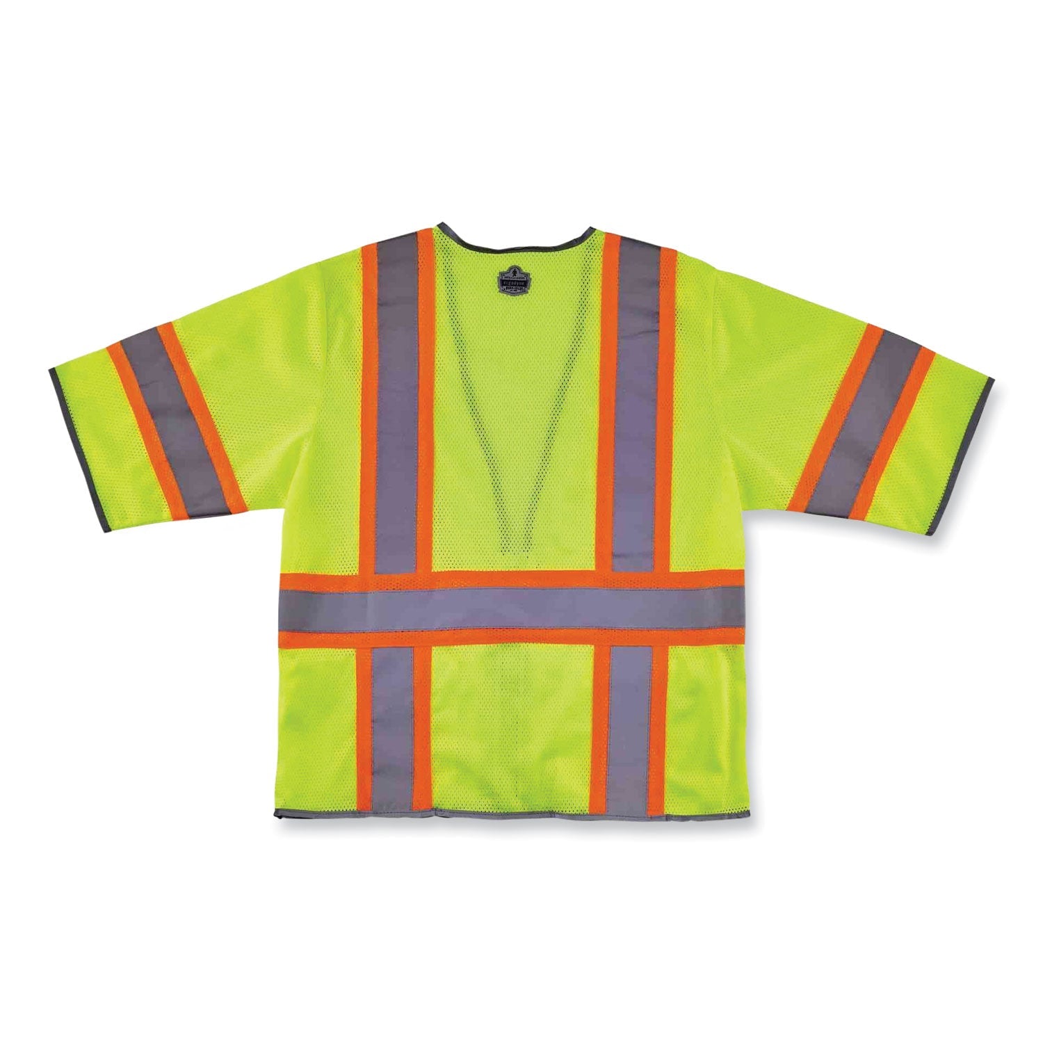 ergodyne® GloWear 8346Z Class 3 Two-Tone Hi-Vis Surveyor Zipper Vest, Large/X-Large, Lime