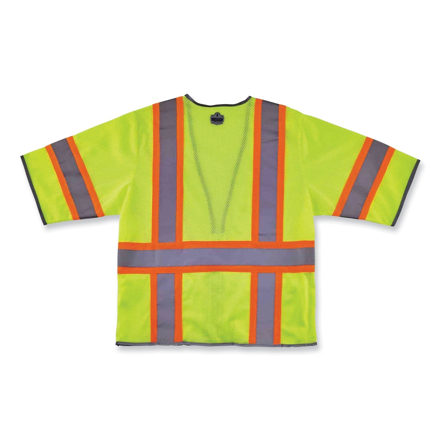 ergodyne® GloWear 8346Z Class 3 Two-Tone Hi-Vis Surveyor Zipper Vest, 4X-Large/5X-Large, Lime