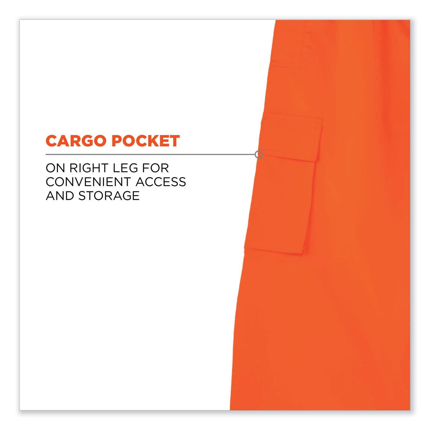 ergodyne® GloWear 8915 Class E Hi-Vis Rain Pants, X-Large, Orange