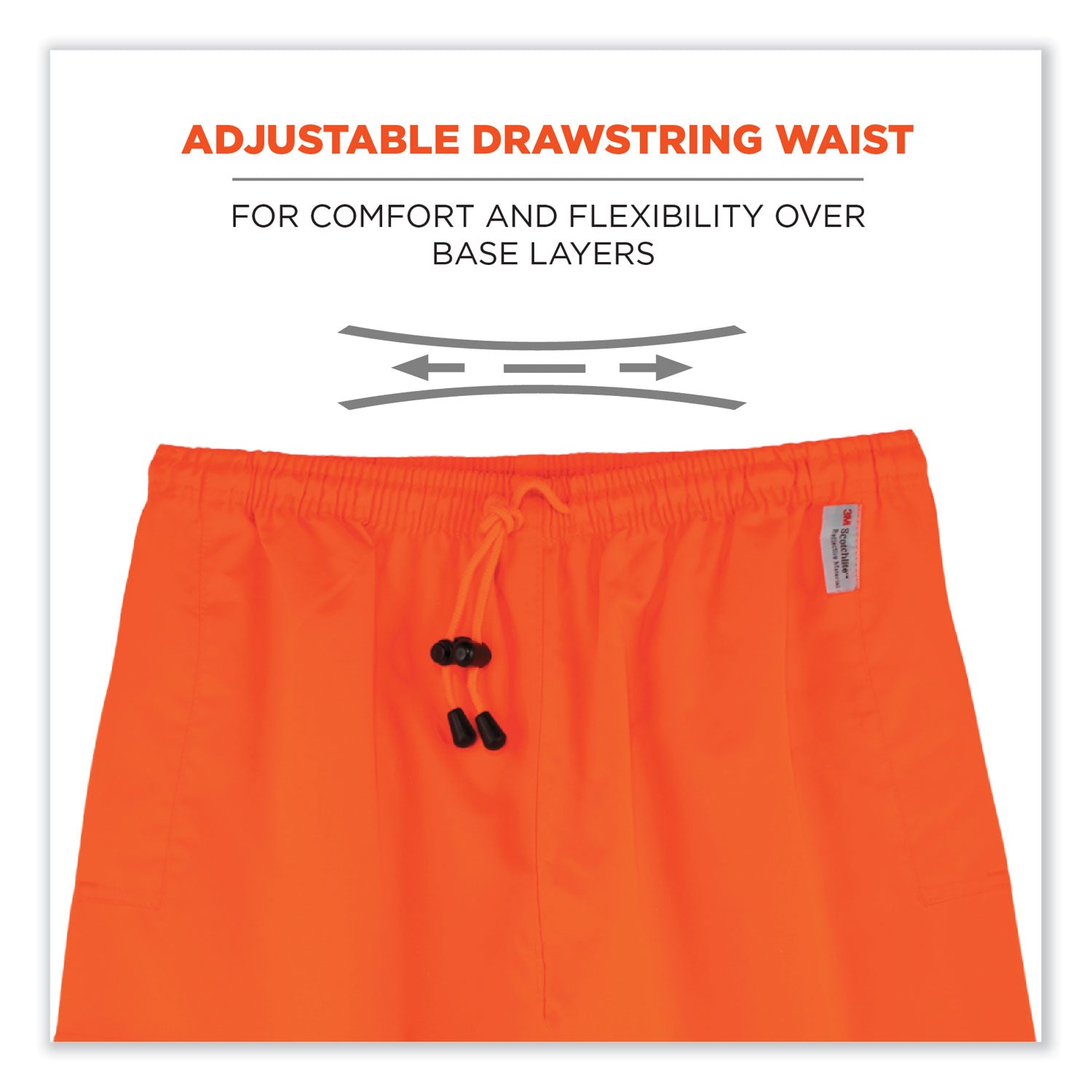 ergodyne® GloWear 8915 Class E Hi-Vis Rain Pants, 4X-Large, Orange