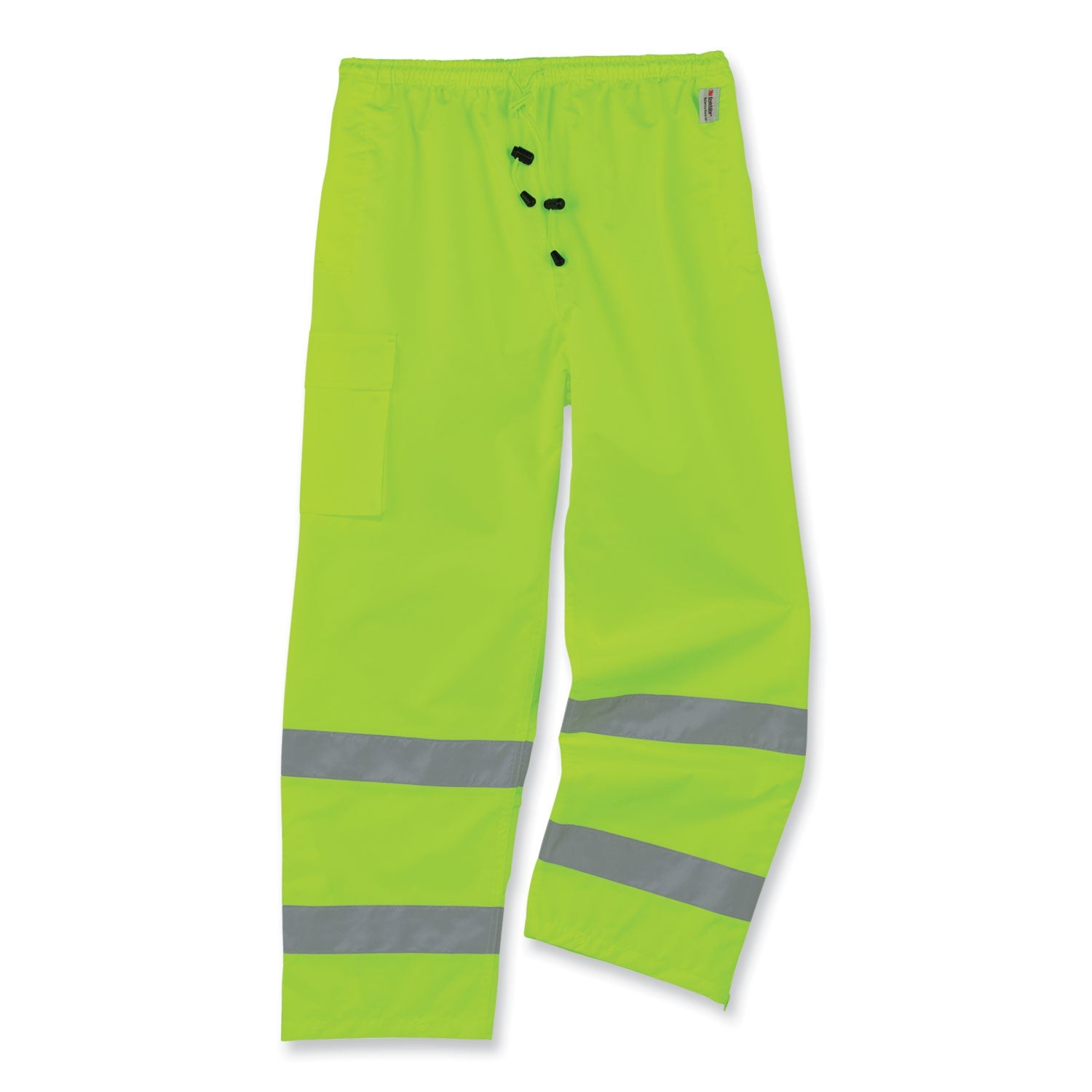 ergodyne® GloWear 8915 Class E Hi-Vis Rain Pants, Medium, Lime