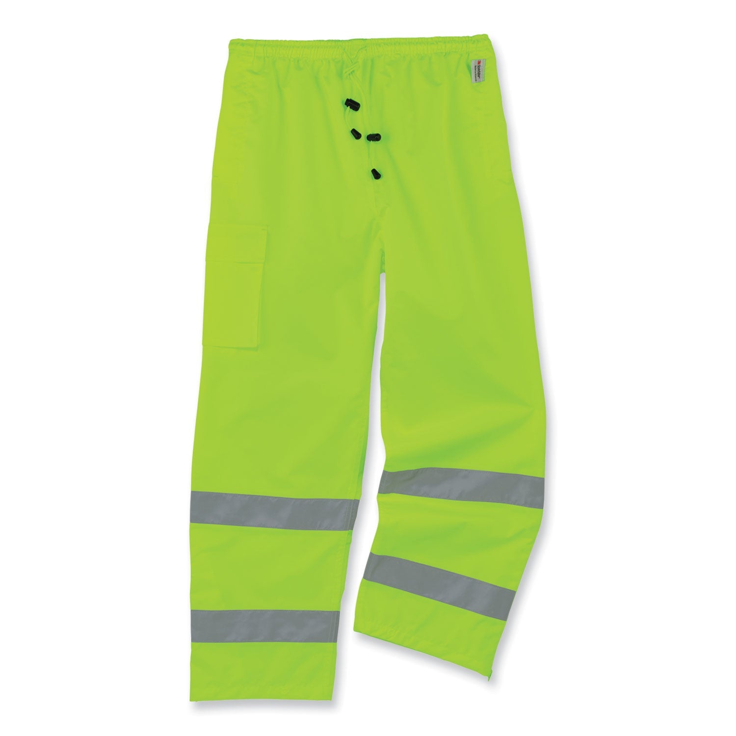 ergodyne® GloWear 8915 Class E Hi-Vis Rain Pants, 5X-Large, Lime