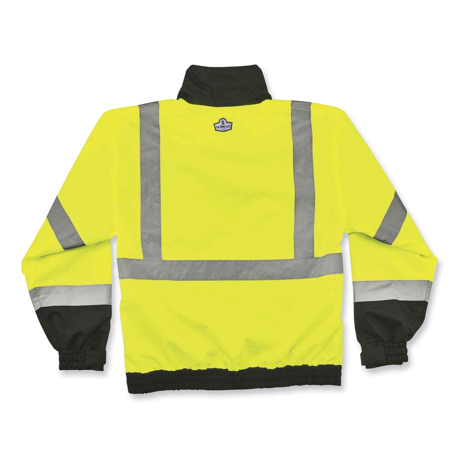 ergodyne® GloWear 8379 Class 3 Hi-Vis Fleece Lined Bomber Jacket, Lime, 2X-Large