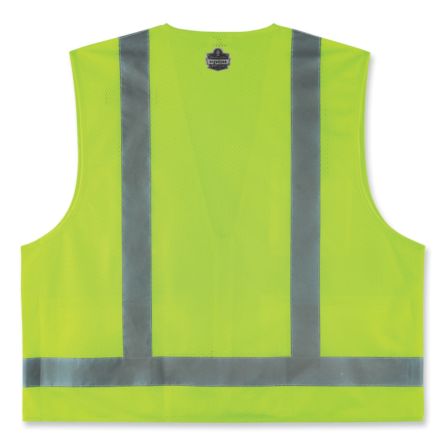 ergodyne® GloWear 8249Z-S Single Size Class 2 Economy Surveyors Zipper Vest, Polyester, Medium, Lime