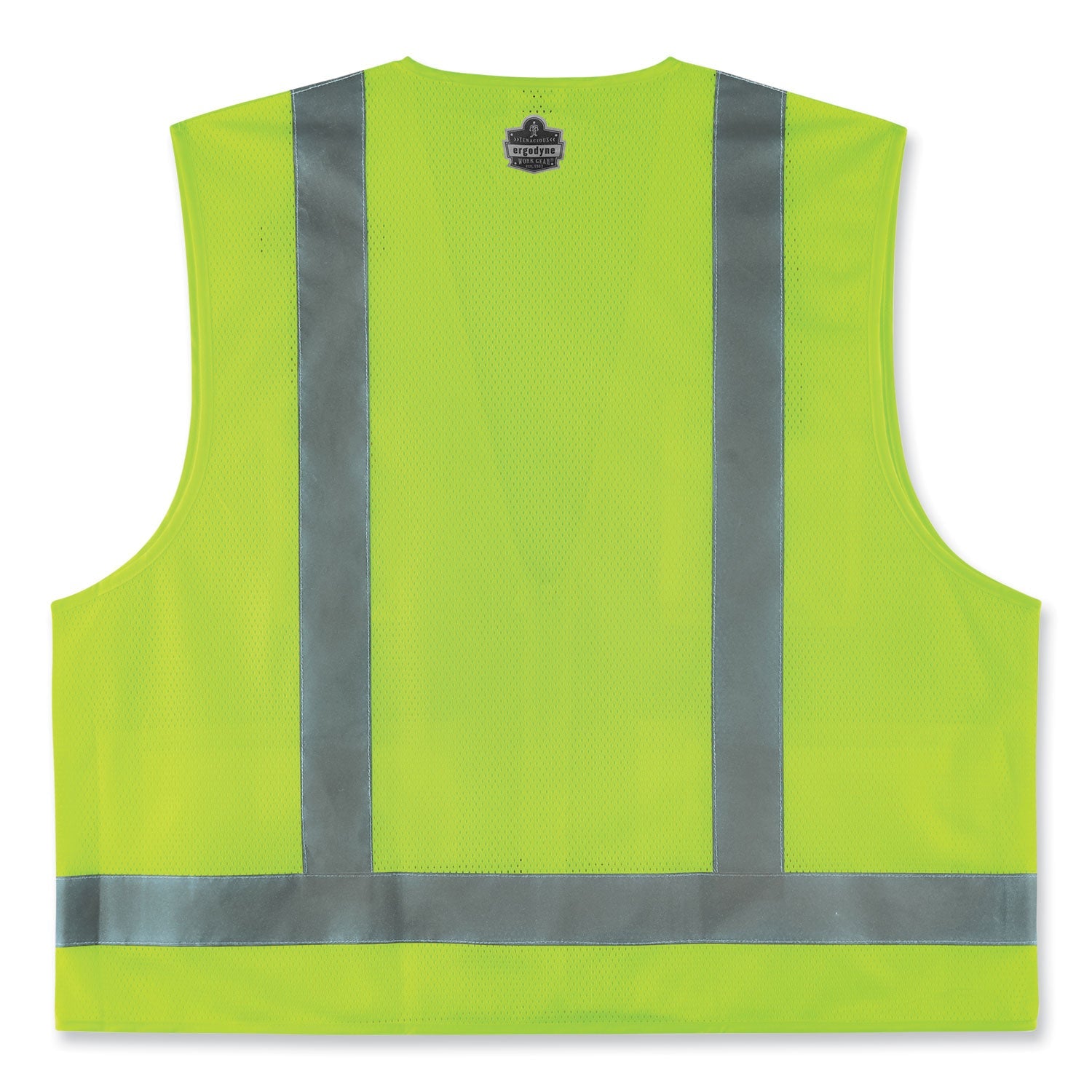ergodyne® GloWear 8249Z-S Single Size Class 2 Economy Surveyors Zipper Vest, Polyester, Large, Lime