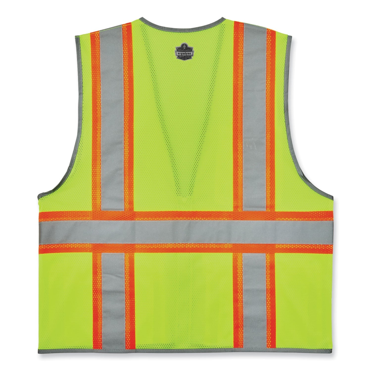 ergodyne® GloWear 8246Z-S Single Size Class 2 Two-Tone Mesh Vest, Polyester, X-Large, Lime