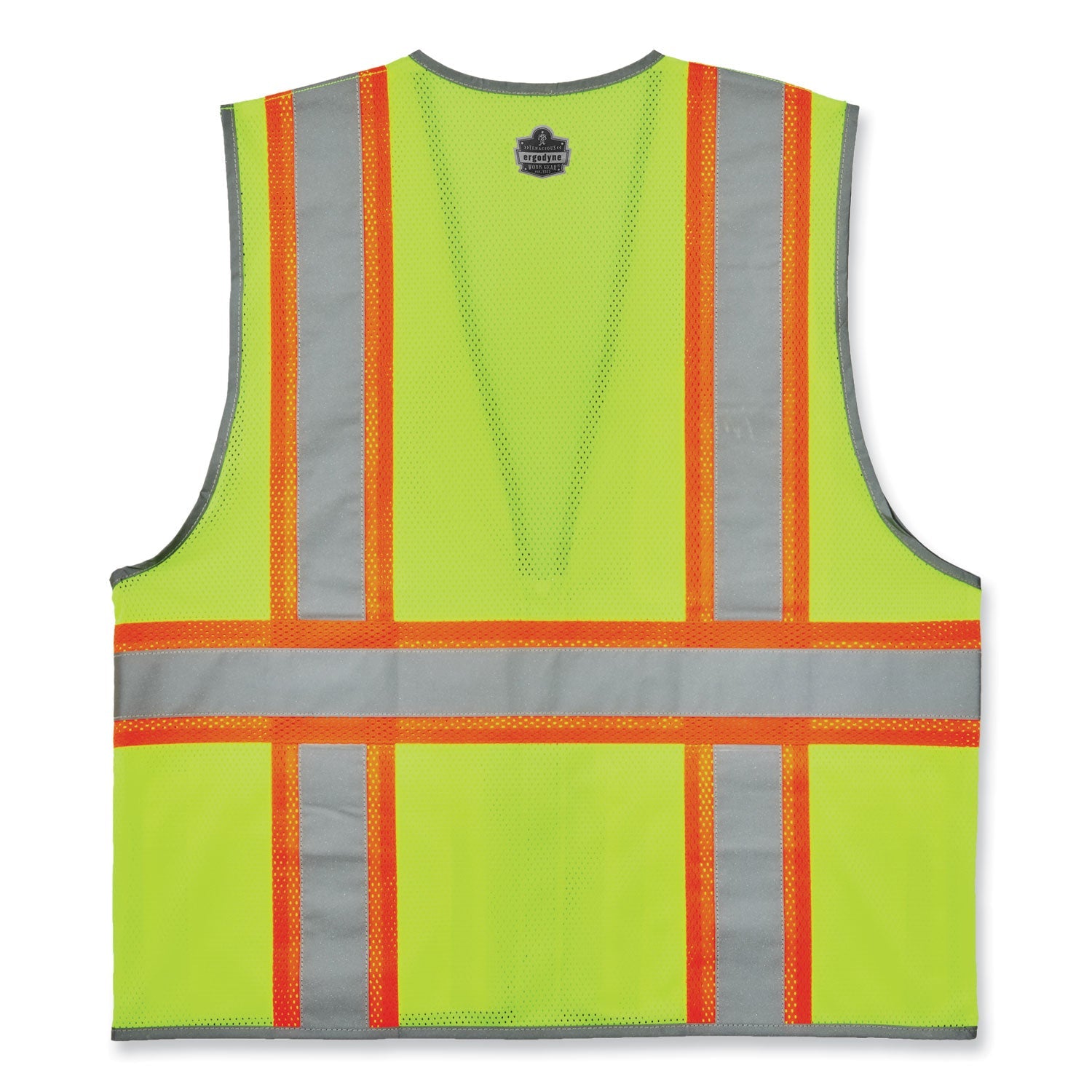 ergodyne® GloWear 8246Z-S Single Size Class 2 Two-Tone Mesh Vest, Polyester, Medium, Lime