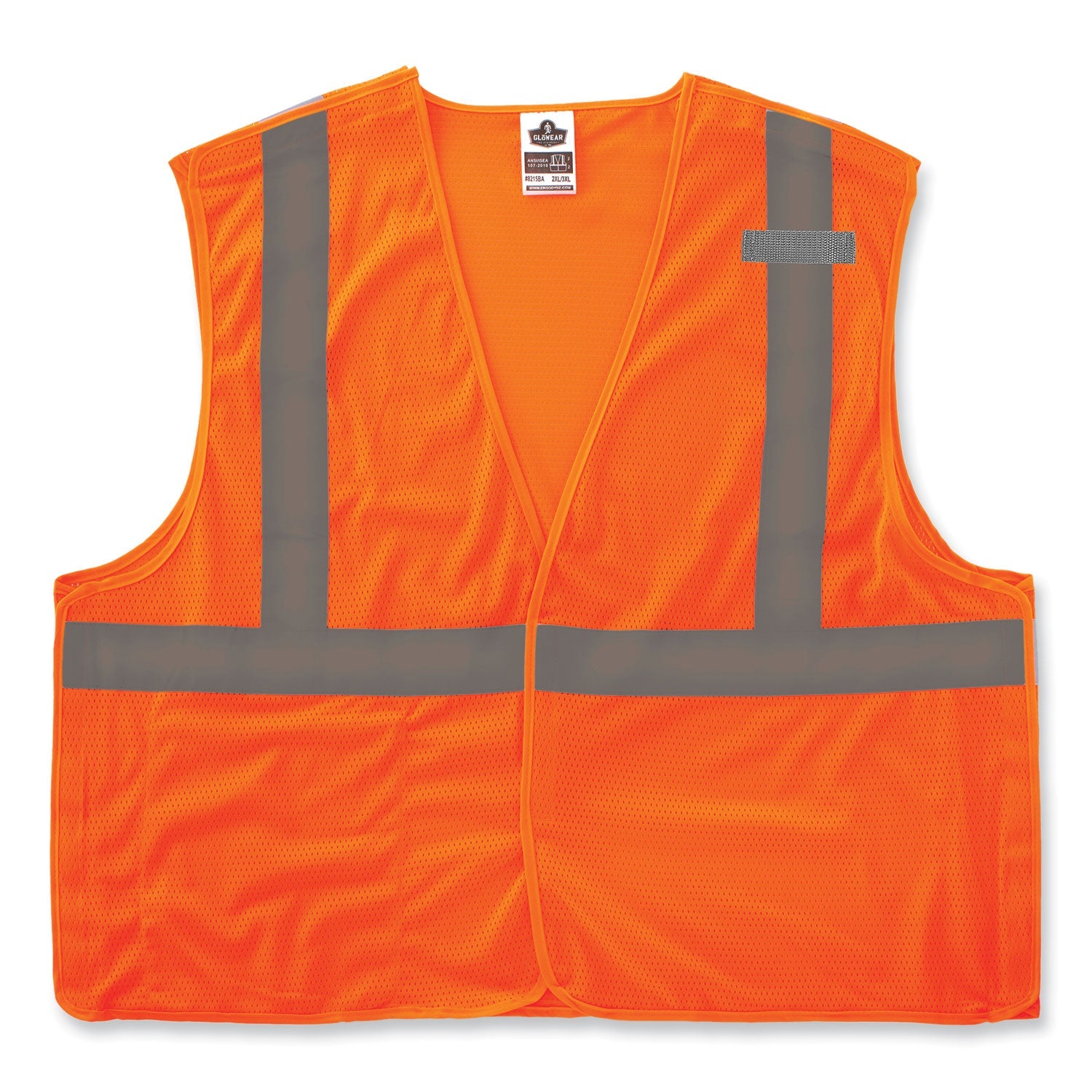 ergodyne® GloWear 8215BA-S Single Size Class 2 Economy Breakaway Mesh Vest, Polyester, 5X-Large, Orange