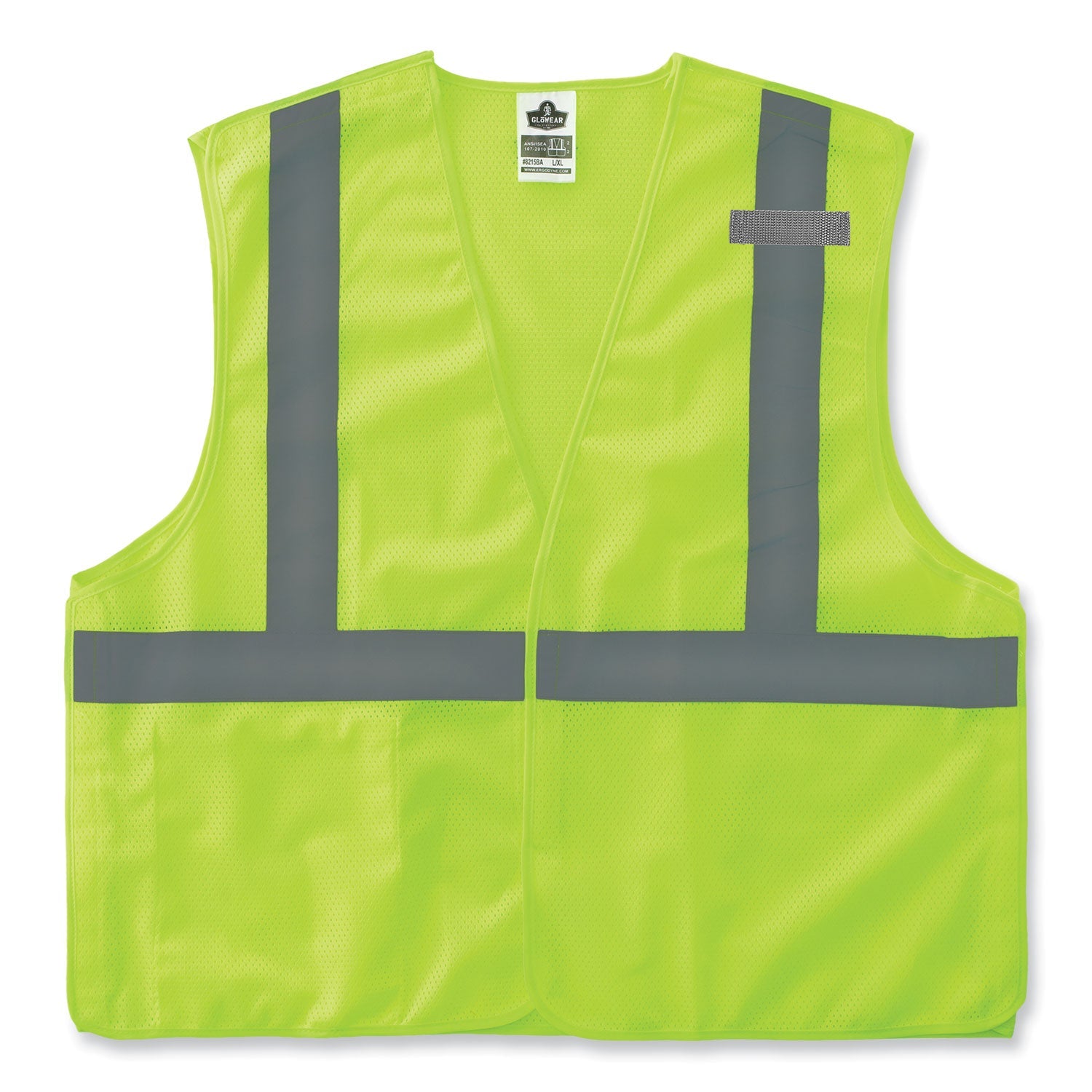 ergodyne® GloWear 8215BA-S Single Size Class 2 Economy Breakaway Mesh Vest, Polyester, 2X-Large, Lime